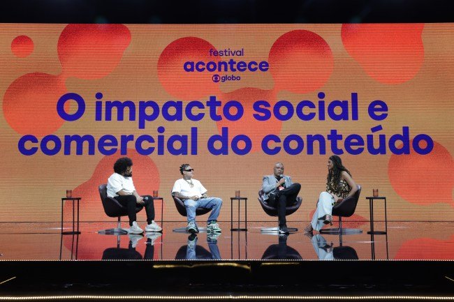 Festival Acontece -Painel O impacto social e comercial do conteúdo: Angerson Vieira, MC Cabelinho, Samantha Almeida e Preto Zezé